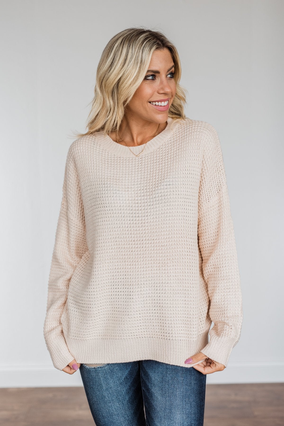 Captivating In Color Knit Sweater- Cream