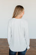 Sail Away With Me Knit Button Top- Ivory
