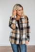 Campfire Nights Plaid Jacket- Tan