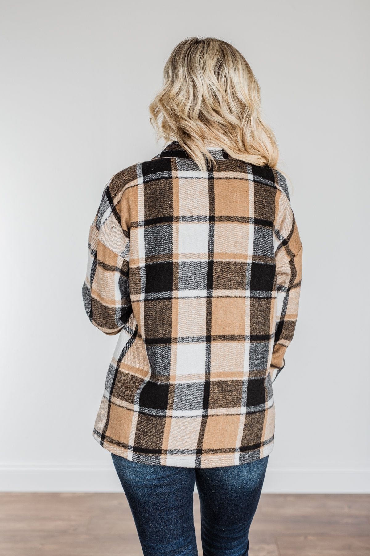 Campfire Nights Plaid Jacket- Tan