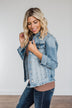 She's So Classic Distressed Denim Jacket- Light Wash