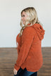 At First Sight Knit Hoodie- Rust