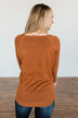 Butter Me Up Knit Sweater- Dark Camel
