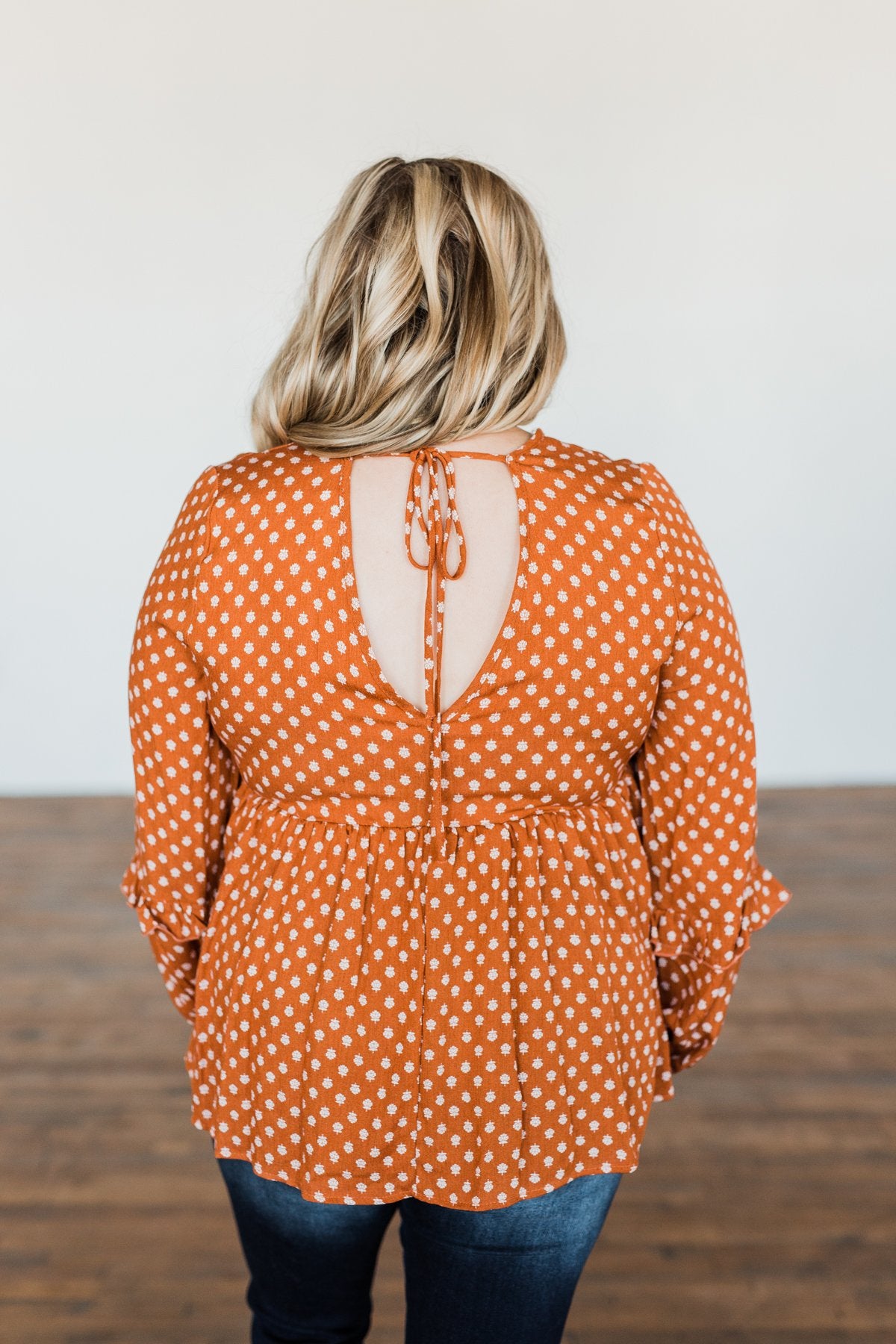 Wander Through The Wildflowers Blouse- Deep Burnt Orange