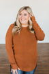 Butter Me Up Knit Sweater- Dark Camel