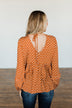 Wander Through The Wildflowers Blouse- Deep Burnt Orange