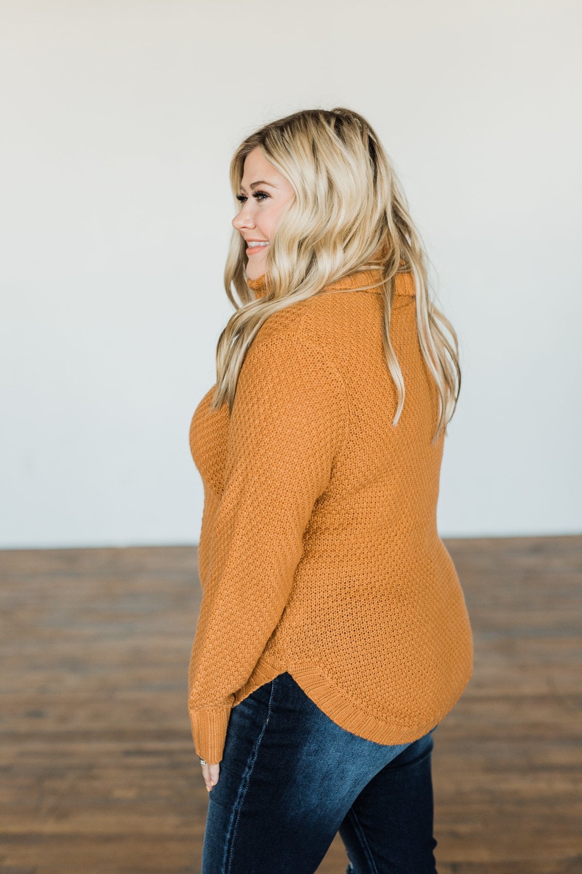 Caught In A Daydream Turtle Neck Sweater- Camel