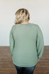 Sail Away With Me Knit Button Top- Sage