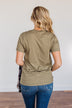 "Stay Wild. Roam Free" Buffalo Graphic Tee- Olive