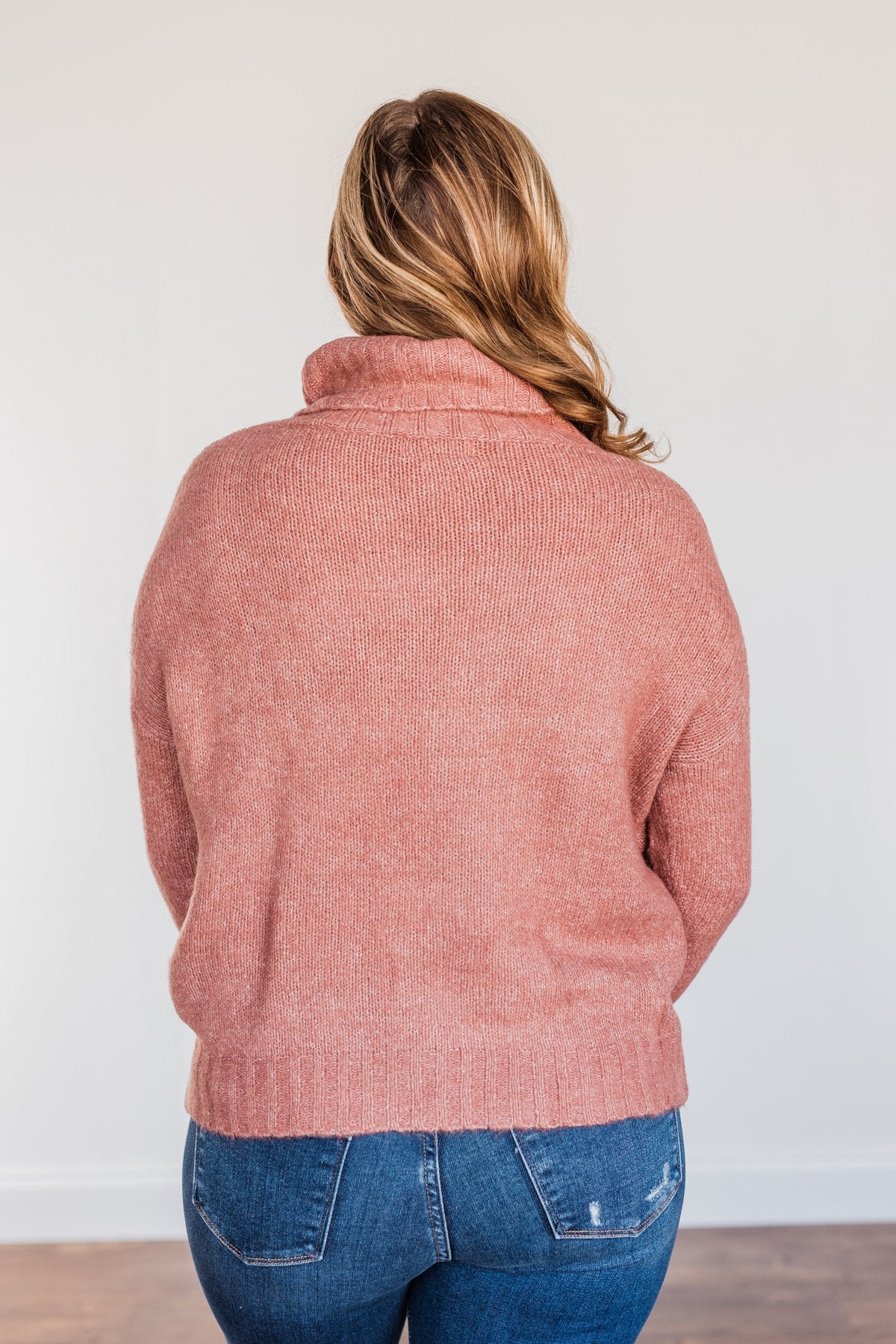 Greatest Blessings Knit Cowl Neck Sweater- Mauve