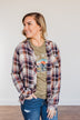 Thread & Supply Deep Feelings Plaid Top- Olive & Copper