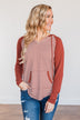 Feeling Comfy Long Sleeve Hoodie- Rust