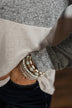 Always Elegant Beaded Bracelet Set- Cream & Gold