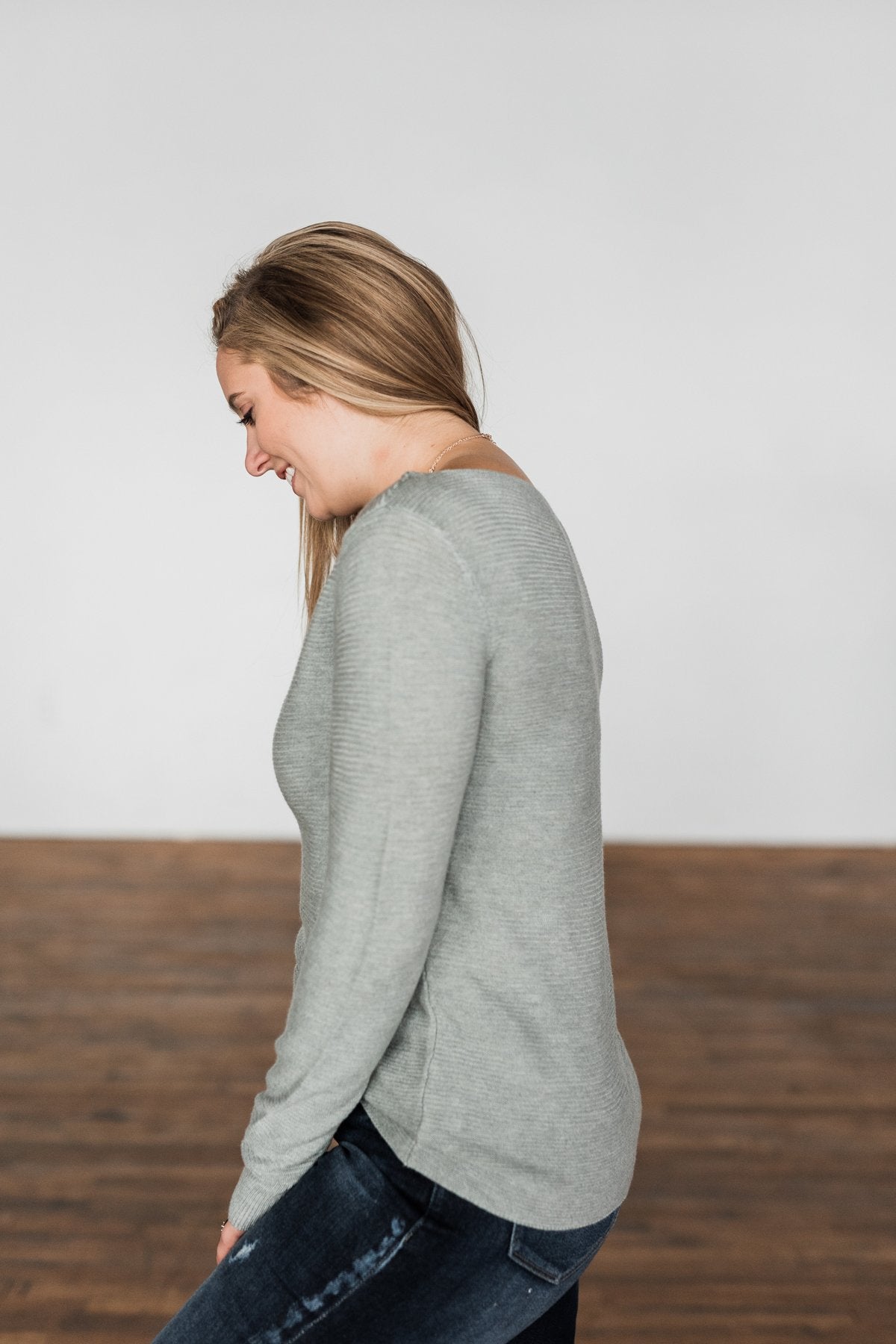Up In The Clouds Knit Sweater- Sage