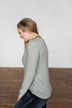 Up In The Clouds Knit Sweater- Sage
