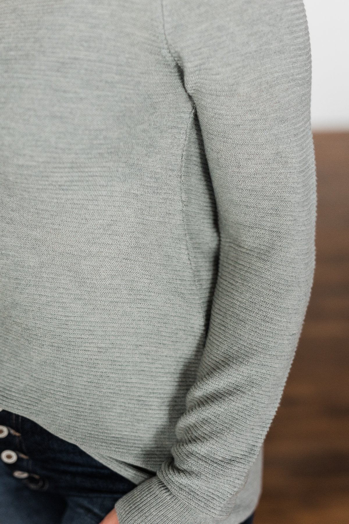 Up In The Clouds Knit Sweater- Sage