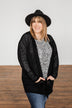 Sincerely Yours Knit Cardigan- Black