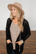 Sincerely Yours Knit Cardigan- Black