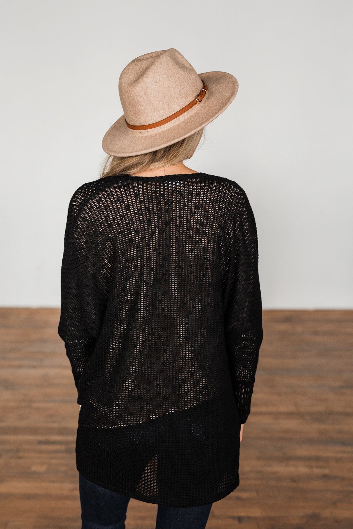 Sincerely Yours Knit Cardigan- Black