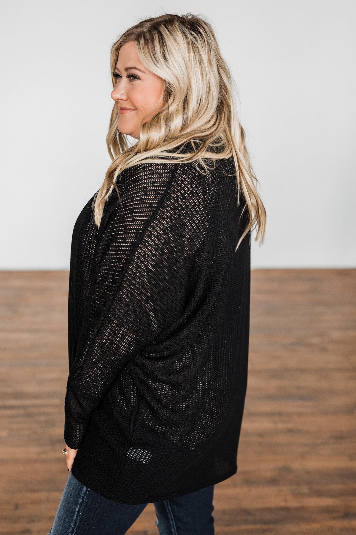 Sincerely Yours Knit Cardigan- Black