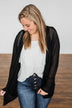 Sincerely Yours Knit Cardigan- Black