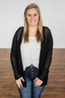 Sincerely Yours Knit Cardigan- Black