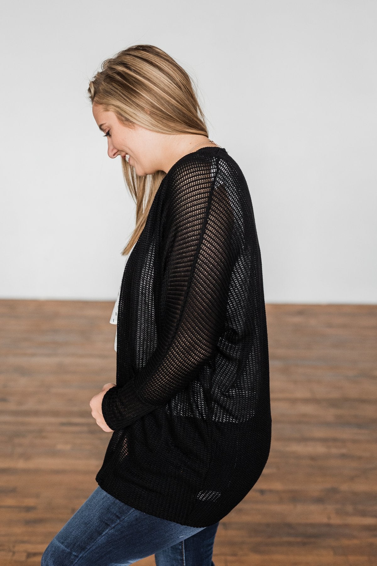 Sincerely Yours Knit Cardigan- Black