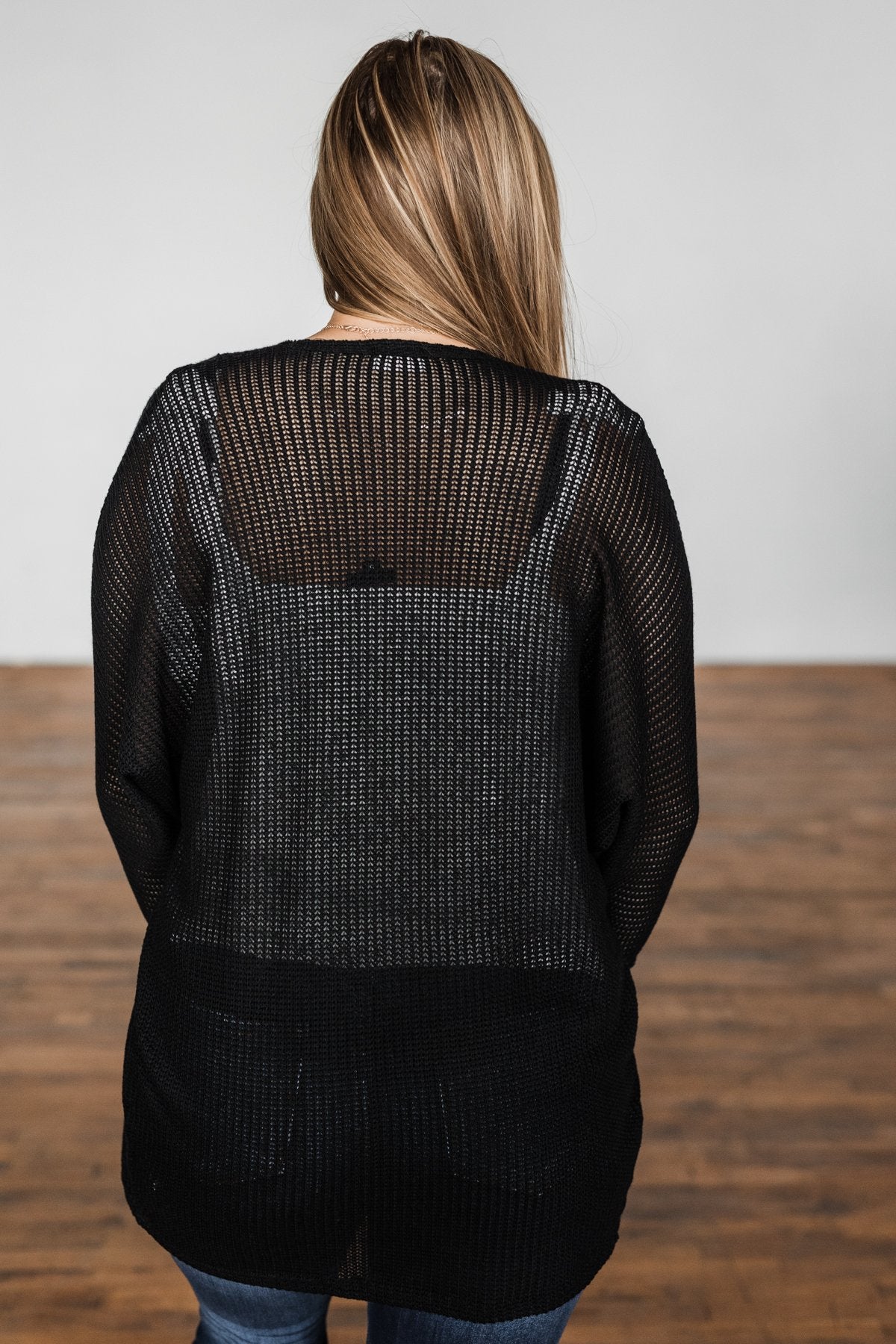 Sincerely Yours Knit Cardigan- Black