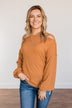Good Directions Boat Neck Top- Camel