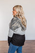 Keep Them Guessing Color Block Hoodie- Grey, Black, & Camo