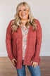 Apple Spice Knit Cardigan- Brick