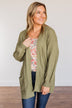 Because You're Mine Knit Cardigan- Olive