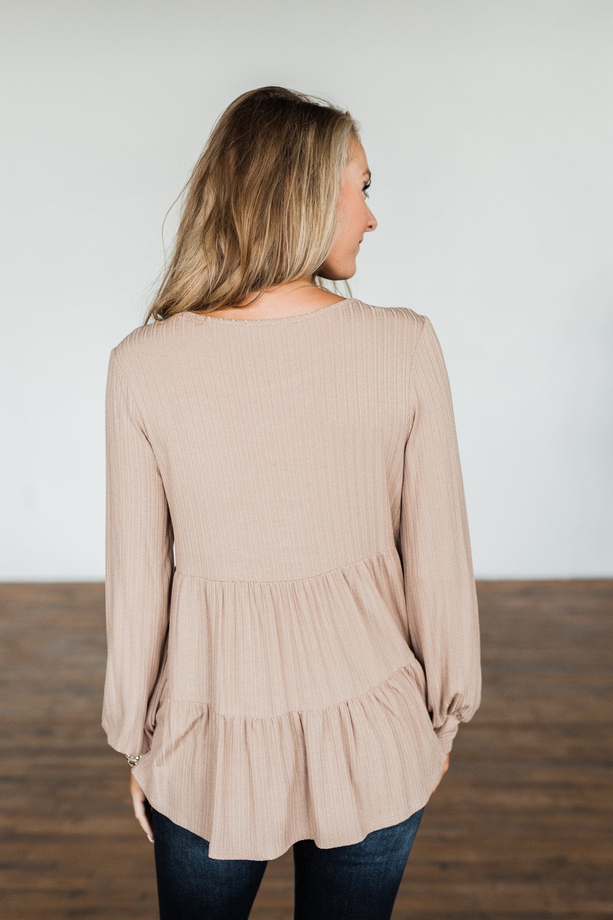 Our Sweet Love Babydoll Knit Top- Natural