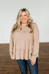Our Sweet Love Babydoll Knit Top- Natural