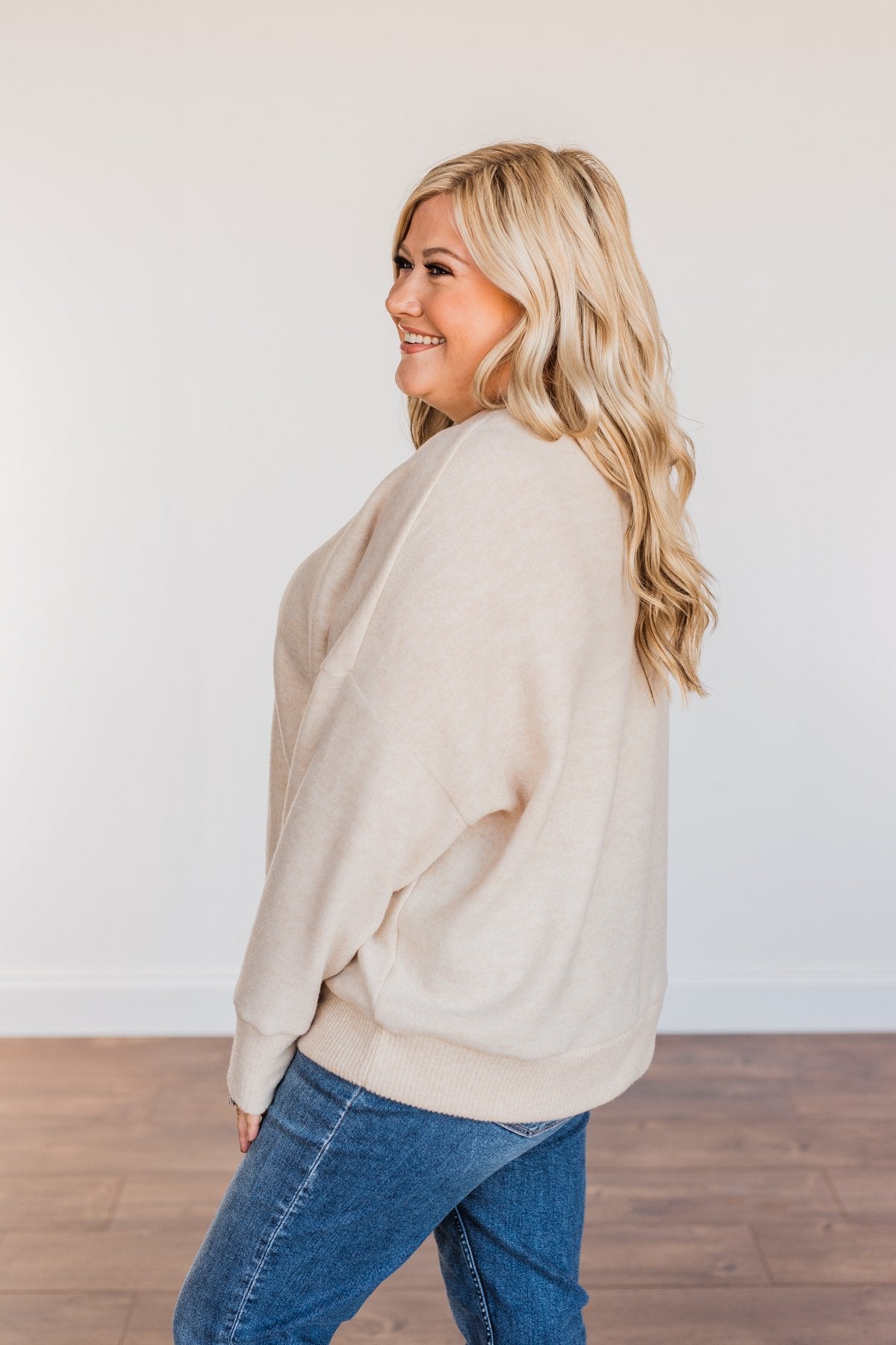 Comfy & Cozy Pullover Top- Oatmeal
