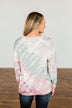 Change Of Heart Tie Dye Pullover Top- Taupe, Sage, & Mauve