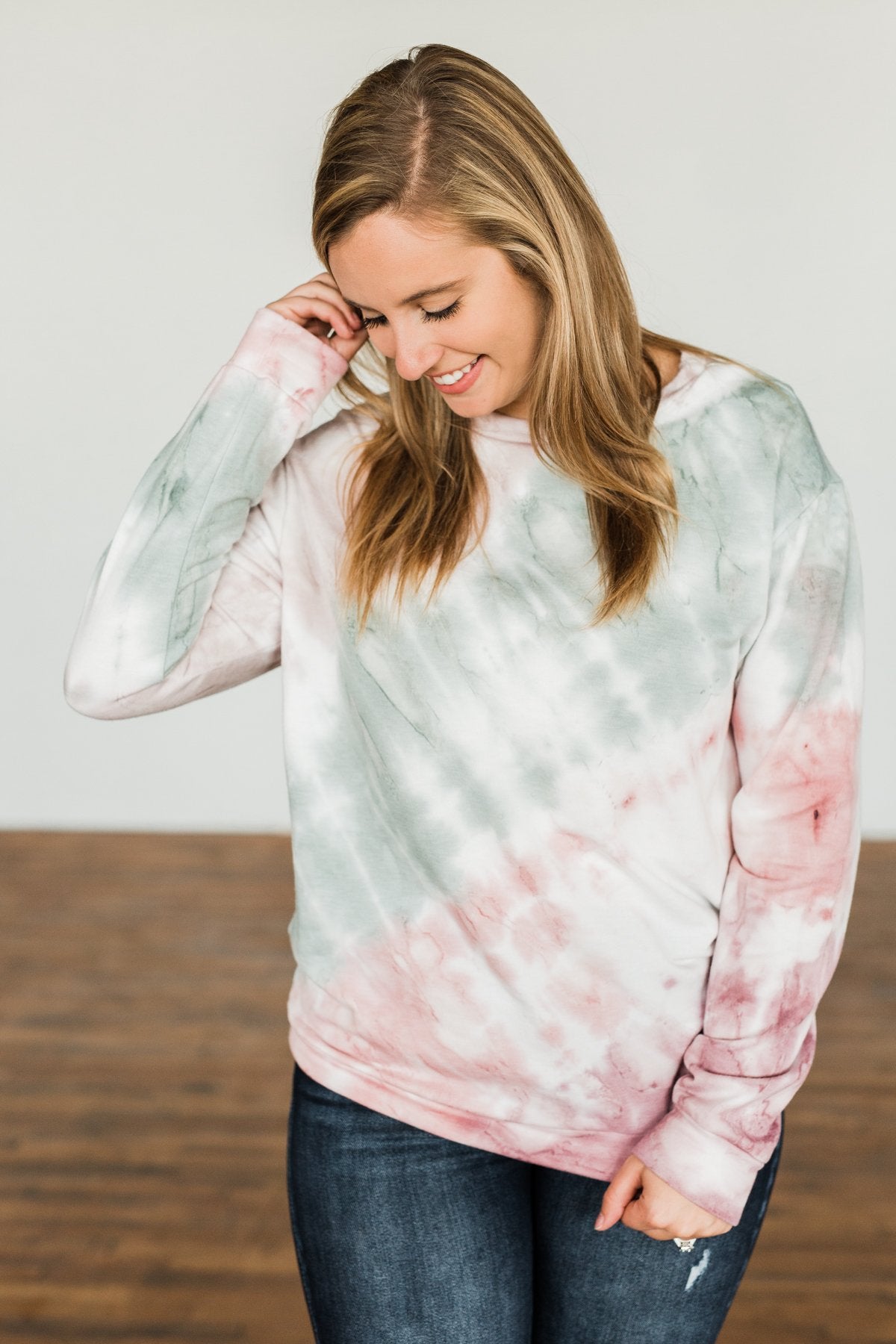 Sage tie dye sweatshirt deals