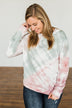 Change Of Heart Tie Dye Pullover Top- Taupe, Sage, & Mauve