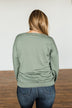 You Make It Easy Pullover Top- Sage