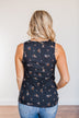 Had Me At Hello Floral Tank Top- Navy