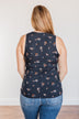 Had Me At Hello Floral Tank Top- Navy