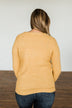 My Little Angel Waffle Knit Sweater- Mustard