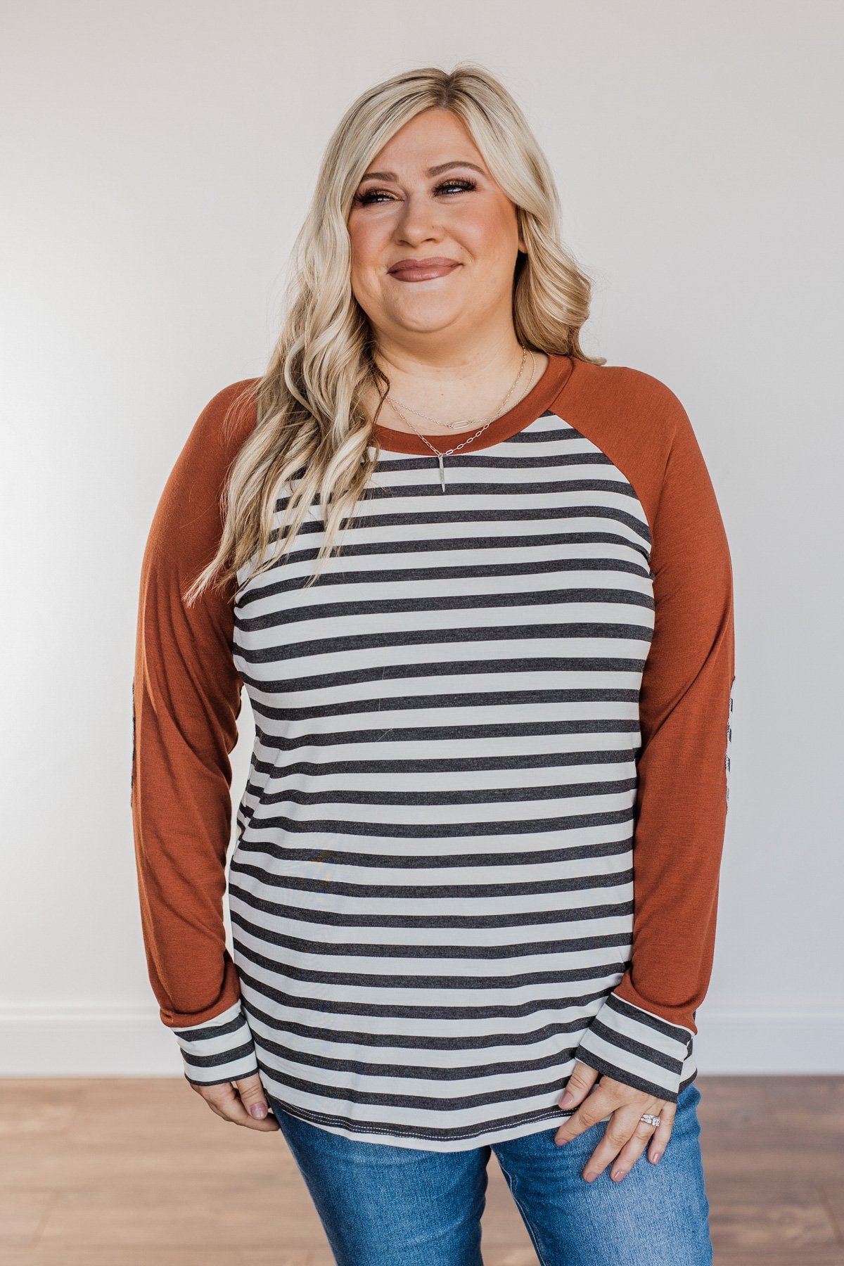 True To Your Heart Long Sleeve Top- Deep Rust