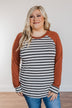 True To Your Heart Long Sleeve Top- Deep Rust