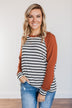 True To Your Heart Long Sleeve Top- Deep Rust