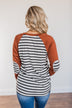 True To Your Heart Long Sleeve Top- Deep Rust