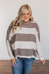 Leaves Are Falling Long Sleeve Pullover- Mocha & Ivory