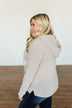 At First Sight Knit Hoodie- Light Taupe
