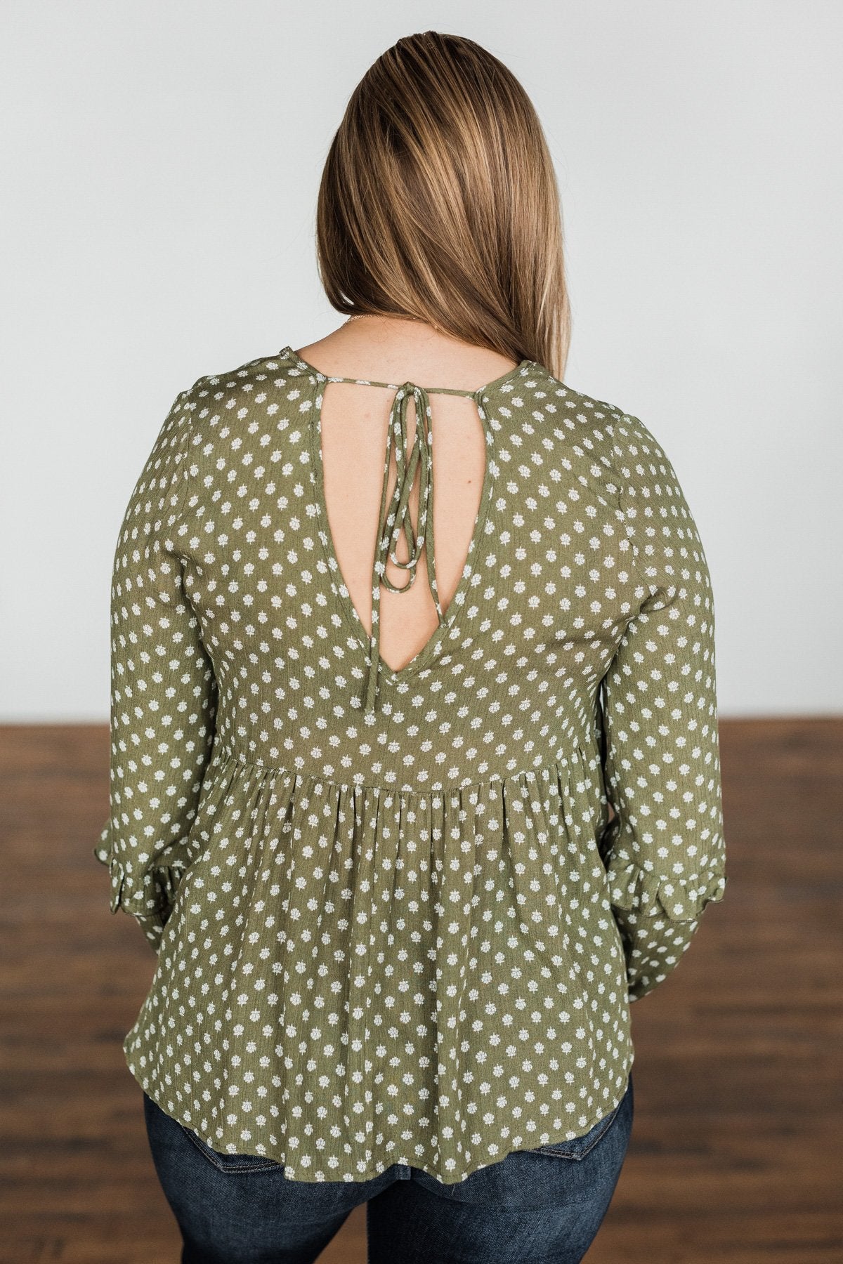 Wander Through The Wildflowers Blouse- Olive