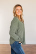 On The Move Long Sleeve Top- Olive